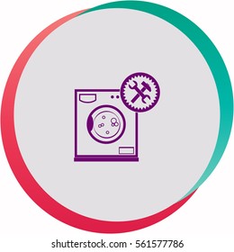 Washer repair  icon. Vector design.