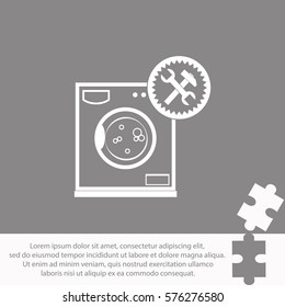 Washer repair  icon Vector design.