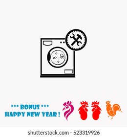 Washer repair vector icon