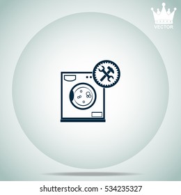Washer repair  vector illustration.