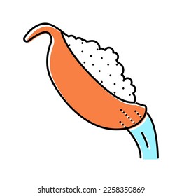 washer rice color icon vector. washer rice sign. isolated symbol illustration