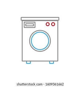 washer shaped vector icon formed by simple shapes