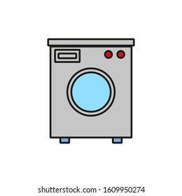 washer shaped vector icon formed by simple shapes