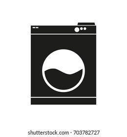 Washer silhouettes Vector black icon on white background