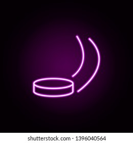 washer speed neon icon. Elements of hockey set. Simple icon for websites, web design, mobile app, info graphics