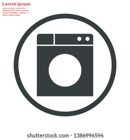 WASHER vector icon eps 10 , Lorem ipsum Flat design