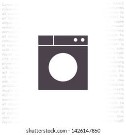 WASHER vector icon eps 10 , Lorem ipsum Flat design