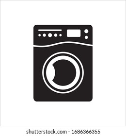 Washer Vector Icon. Washer Flat Sign Design. Wash Machine Symbol Pictogram