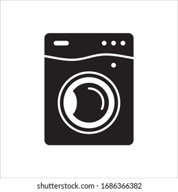 Washer Vektorillustration Ikone. Washer-Flachzeichen-Design. Piktogramm für die Waschmaschine