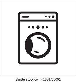 Washer vector icon. Washer flat sign design. Wash machine symbol pictogram