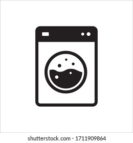 Washer vector icon. Washer flat sign design. Wash machine symbol pictogram