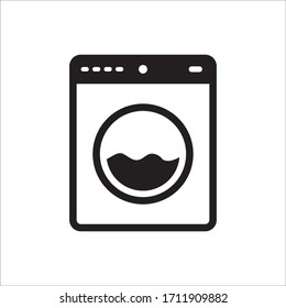 Washer vector icon. Washer flat sign design. Wash machine symbol pictogram