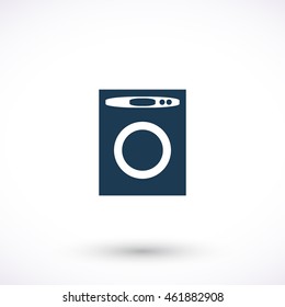 Washer vector icon. Graphic symbol for web design, logo. Isolated sign on a white background.