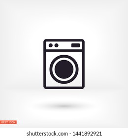 Washer vector icon , Lorem ipsum flat design
