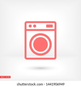 Washer vector icon , Lorem ipsum flat design