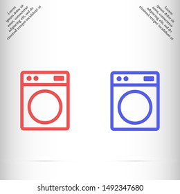 Washer vector icon , Lorem ipsum flat design