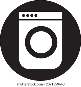 WASHER vector icon on white background.