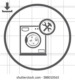 Washer vector icon. Repair