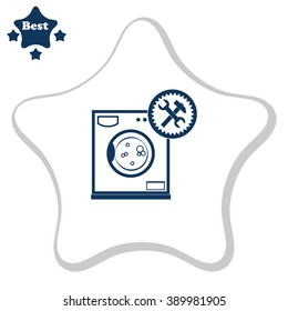 Washer vector icon. Repair