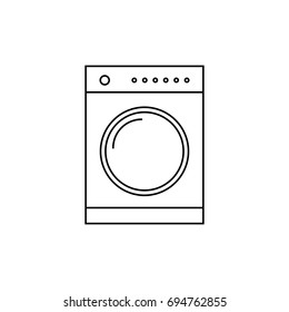  Washer vector icon. Washing machine outline icon.