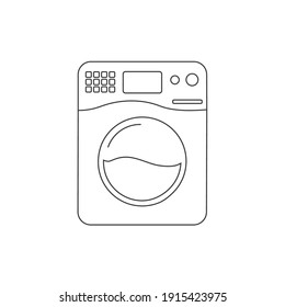 Washer vector line icon. Washer flat sign design. Wash machine symbol pictogram