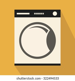 washer vector over yellow color background