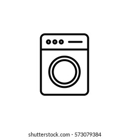 washer washing machine laundry icon black line on white background