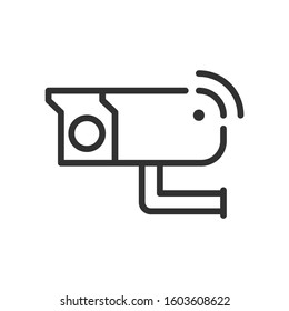Washer with wireless control, smart house, wifi, linear icon. Editable stroke