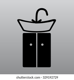 wash-hand basin vector illustration
