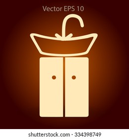 wash-hand basin vector illustration