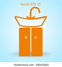 wash-hand basin vector illustration