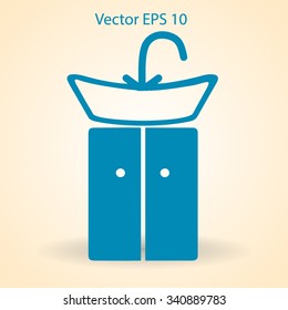 wash-hand basin vector illustration