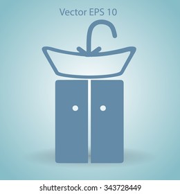wash-hand basin vector illustration