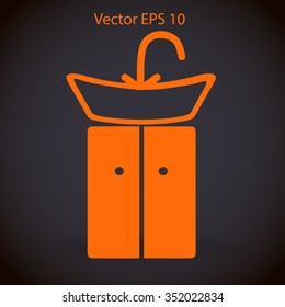 wash-hand basin vector illustration
