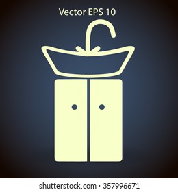 wash-hand basin vector illustration