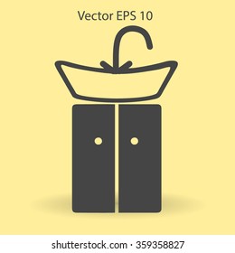 wash-hand basin vector illustration