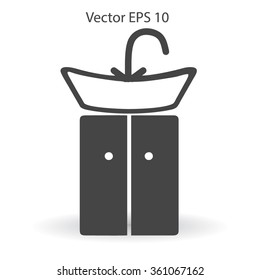 wash-hand basin vector illustration