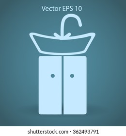 wash-hand basin vector illustration