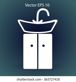 wash-hand basin vector illustration
