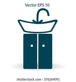 wash-hand basin vector illustration