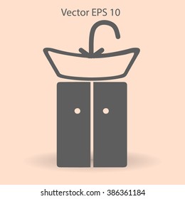 wash-hand basin vector illustration