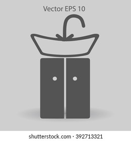 wash-hand basin vector illustration