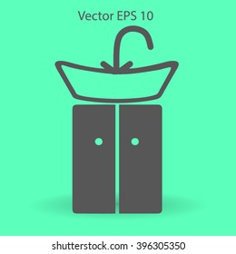 wash-hand basin vector illustration