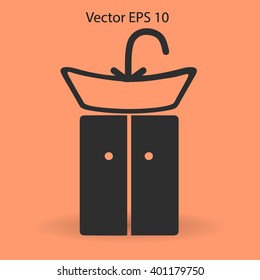 wash-hand basin vector illustration