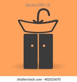 wash-hand basin vector illustration