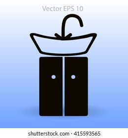 wash-hand basin vector illustration