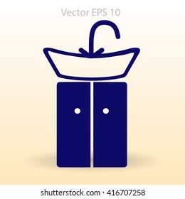 wash-hand basin vector illustration