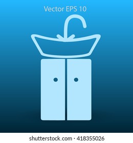 wash-hand basin vector illustration