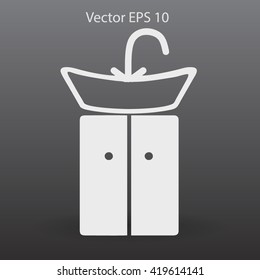 wash-hand basin vector illustration