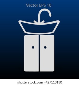 wash-hand basin vector illustration